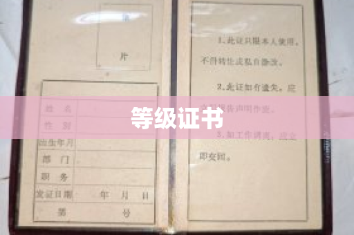等级证书